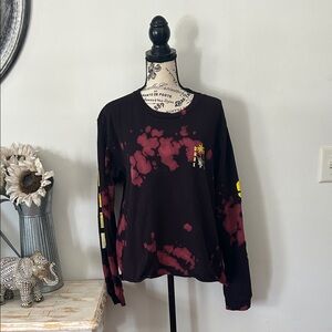 Dark Seas Tie Dye Long Sleeve Tee Shirt Women's size XL